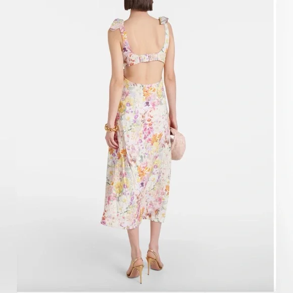 Zimmermann Harmony Floral Linen Midi Dress - Picture 3 of 4
